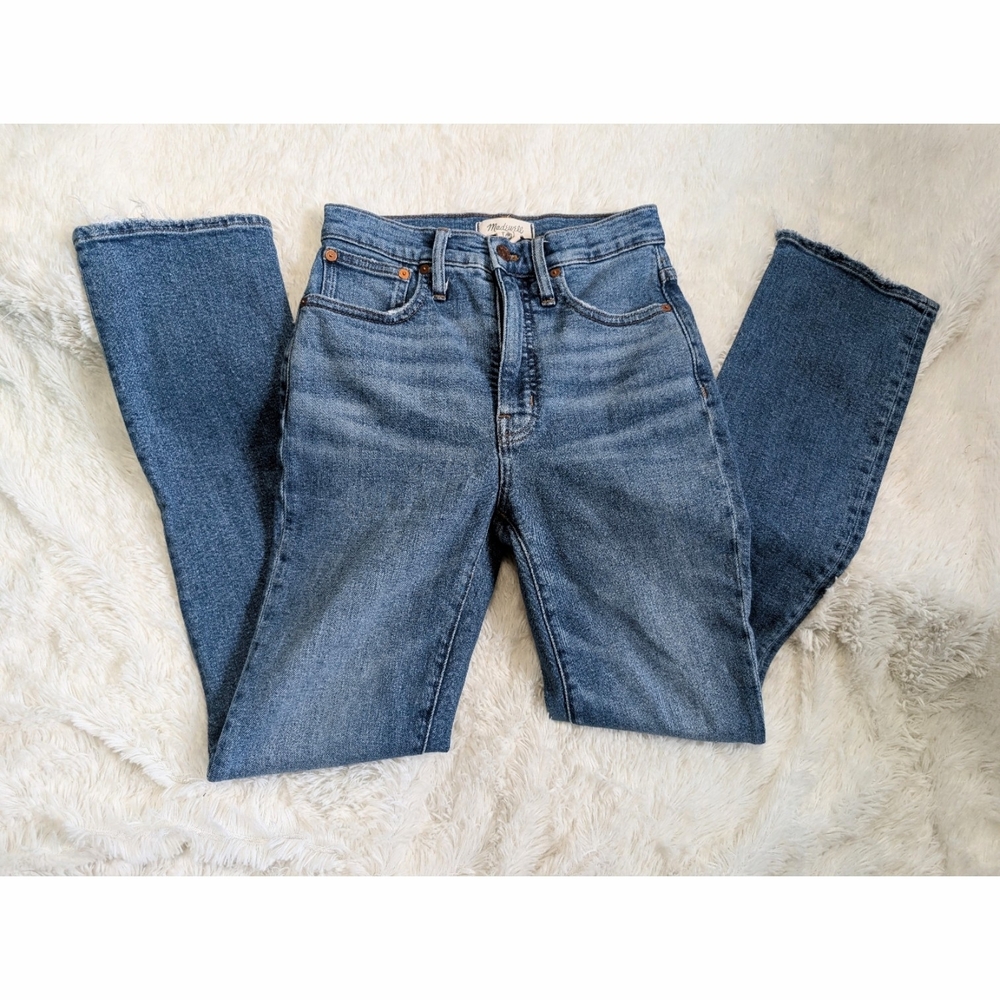 Madewell Slim Demi Boot Denim Blue Jeans Size 24 Tall Length